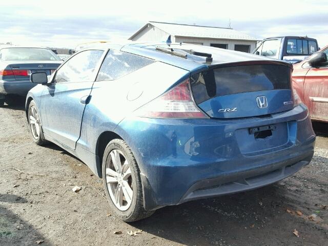 JHMZF1D62CS002625 - 2012 HONDA CR-Z EX BLUE photo 3