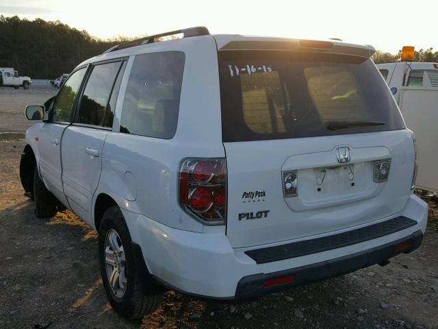 5FNYF28268B026313 - 2008 HONDA PILOT VP WHITE photo 3