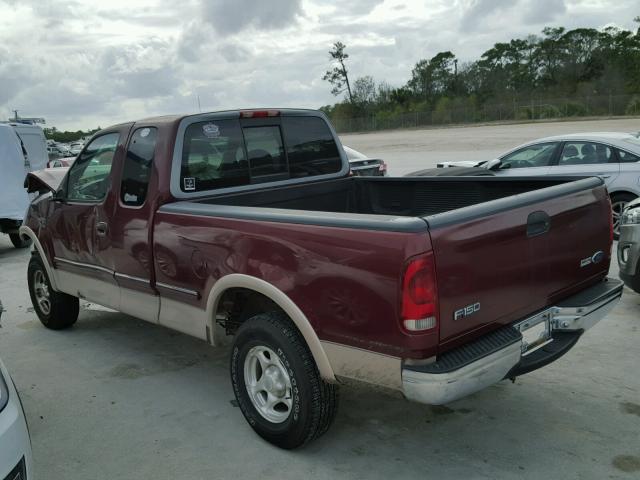 1FTZX1866WKA27914 - 1998 FORD F150 RED photo 3