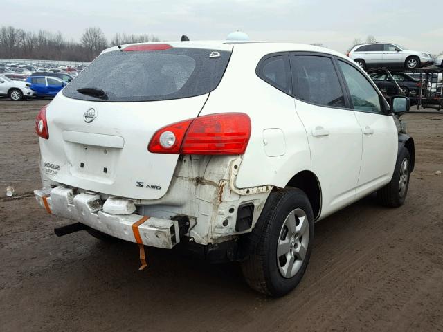 JN8AS58V58W126573 - 2008 NISSAN ROGUE S WHITE photo 4