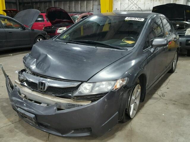 2HGFA15689H503537 - 2009 HONDA CIVIC GRAY photo 2