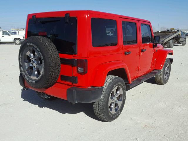 1C4HJWEG2GL297094 - 2016 JEEP WRANGLER U RED photo 4
