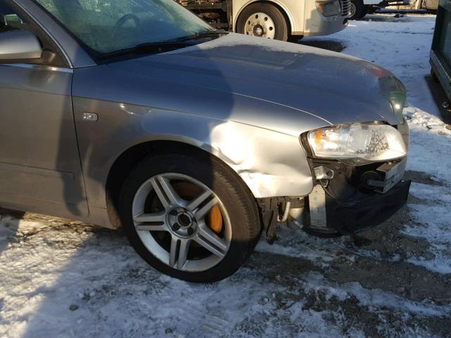 WAUDF78E16A214083 - 2006 AUDI A4 2.0T QU SILVER photo 9