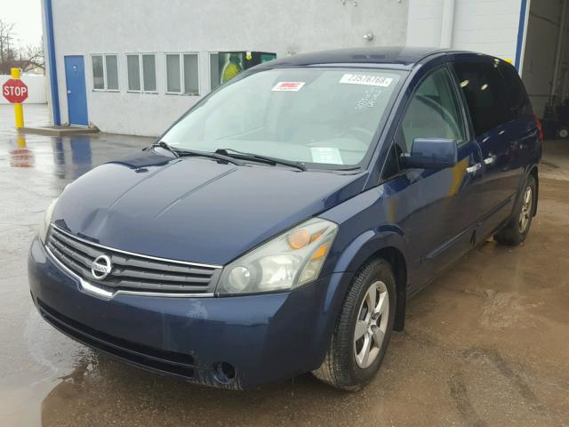 5N1BV28U78N109062 - 2008 NISSAN QUEST S BLUE photo 2