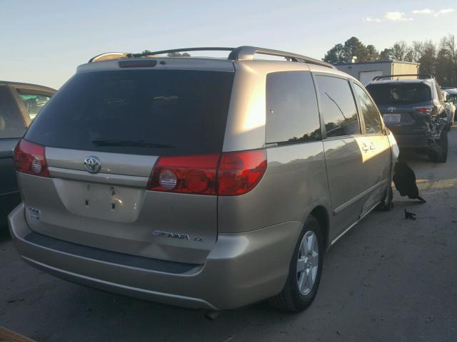 5TDZK23C19S256483 - 2009 TOYOTA SIENNA CE TAN photo 4