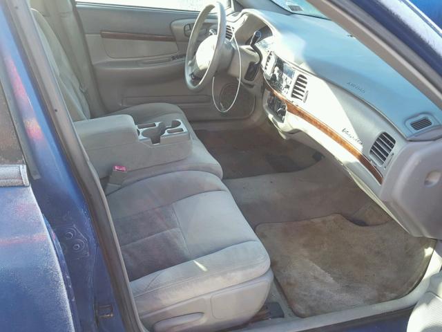 2G1WF52E349163275 - 2004 CHEVROLET IMPALA BLUE photo 5