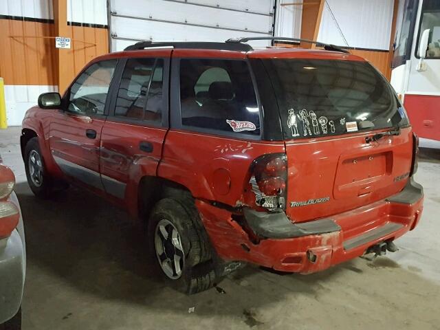 1GNDT13SX22239811 - 2002 CHEVROLET TRAILBLAZE RED photo 3