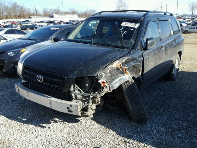 JTEHF21A510015112 - 2001 TOYOTA HIGHLANDER BLACK photo 2