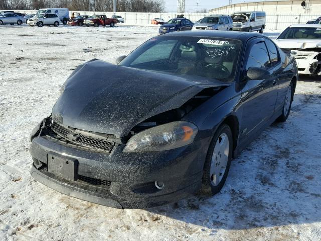 2G1WL16CX69343107 - 2006 CHEVROLET MONTE CARL BLACK photo 2