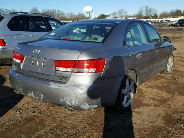 5NPEU46F46H023676 - 2006 HYUNDAI SONATA GLS SILVER photo 4