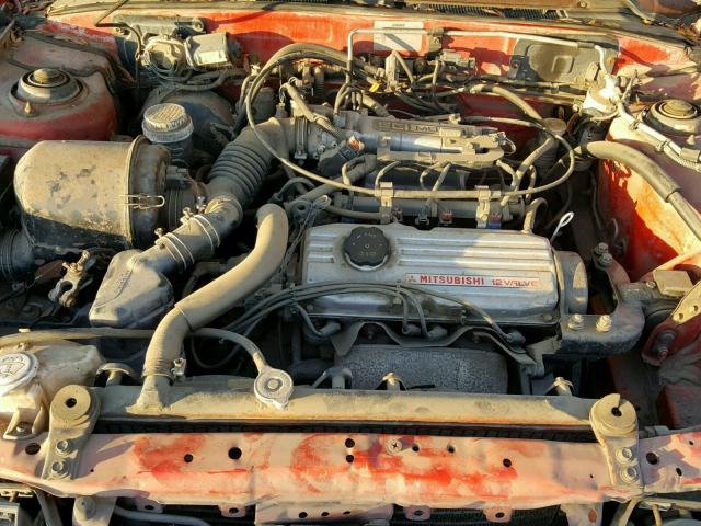 4A3CU26A4ME080616 - 1991 MITSUBISHI MIRAGE RED photo 7