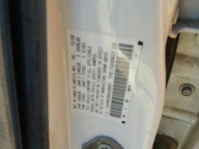 1HGCM66586A026857 - 2006 HONDA ACCORD EX WHITE photo 10