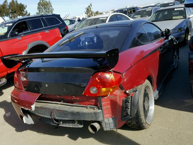 KMHHN65F73U034210 - 2003 HYUNDAI TIBURON GT RED photo 4