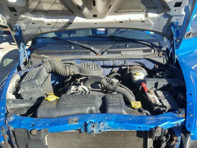 1B7FL26X51S169373 - 2001 DODGE DAKOTA BLUE photo 7