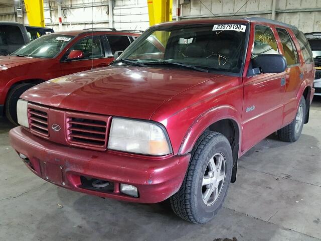 1GHDT13W0Y2286523 - 2000 OLDSMOBILE BRAVADA RED photo 2