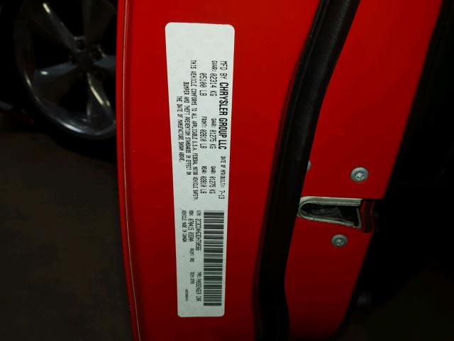 2C3CDXHG3DH730566 - 2013 DODGE CHARGER SX RED photo 10