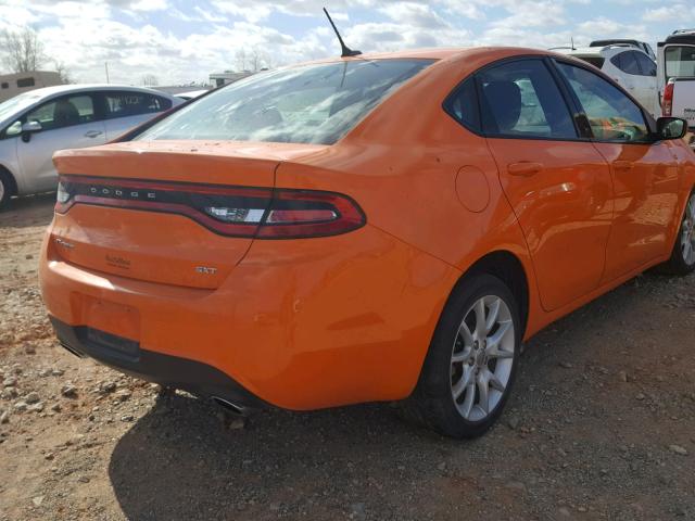 1C3CDFBAXDD344299 - 2013 DODGE DART SXT ORANGE photo 4