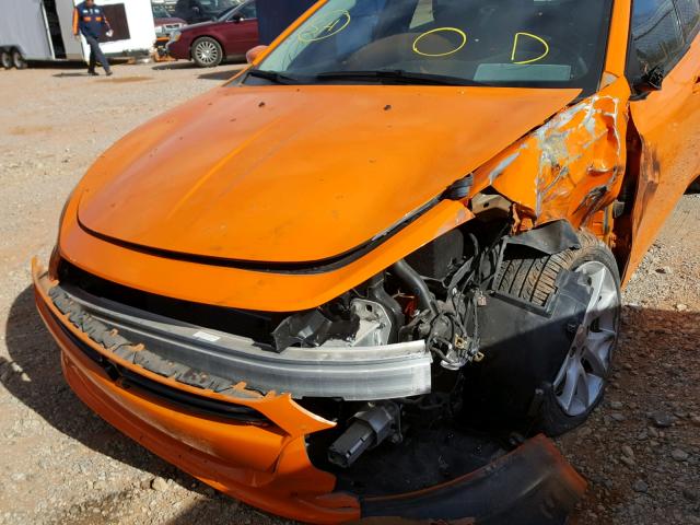 1C3CDFBAXDD344299 - 2013 DODGE DART SXT ORANGE photo 9