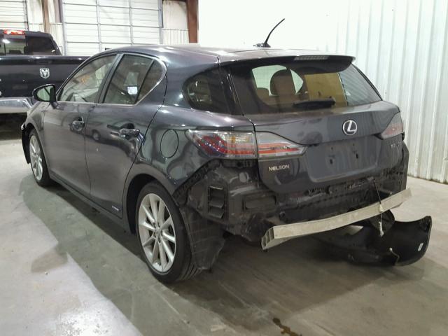 JTHKD5BH6B2031403 - 2011 LEXUS CT 200 BLACK photo 3