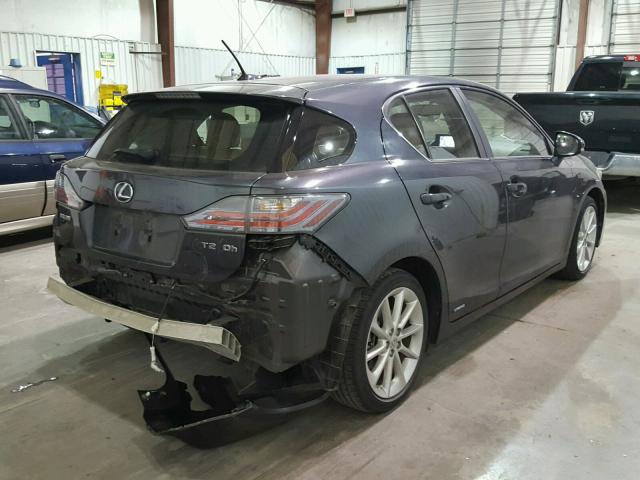 JTHKD5BH6B2031403 - 2011 LEXUS CT 200 BLACK photo 4