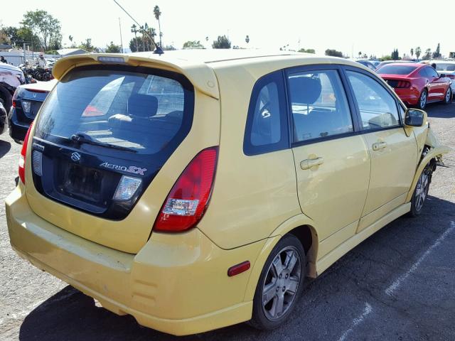 JS2RC41H735207931 - 2003 SUZUKI AERIO SX YELLOW photo 4