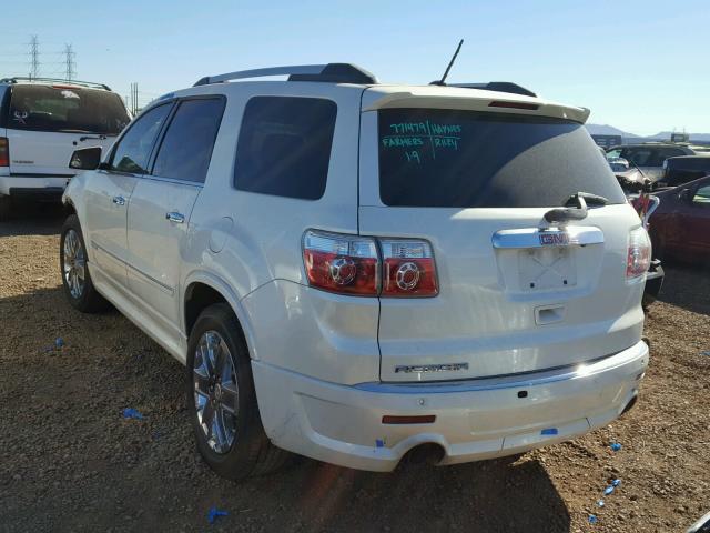 1GKKRTED3BJ277514 - 2011 GMC ACADIA DEN WHITE photo 3