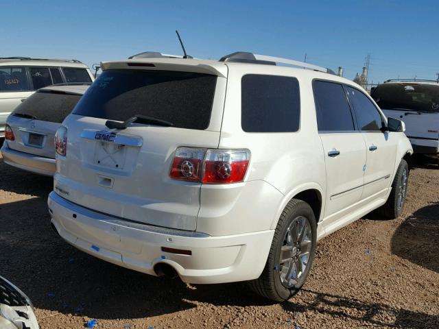 1GKKRTED3BJ277514 - 2011 GMC ACADIA DEN WHITE photo 4