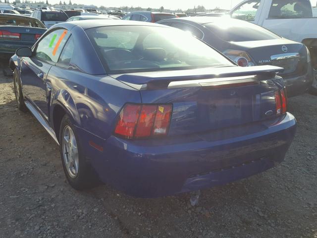 1FAFP40493F315774 - 2003 FORD MUSTANG BLUE photo 3