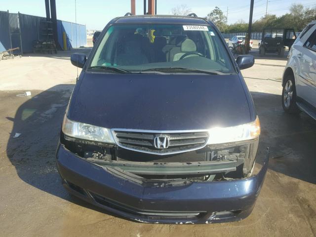 5FNRL186X3B086341 - 2003 HONDA ODYSSEY EX BLUE photo 9