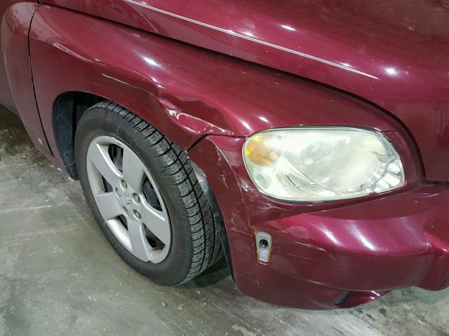 3GNDA13DX7S514337 - 2007 CHEVROLET HHR LS MAROON photo 9