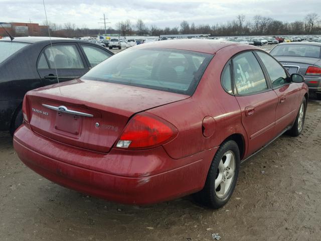 1FAFP552X2A221329 - 2002 FORD TAURUS SES MAROON photo 4