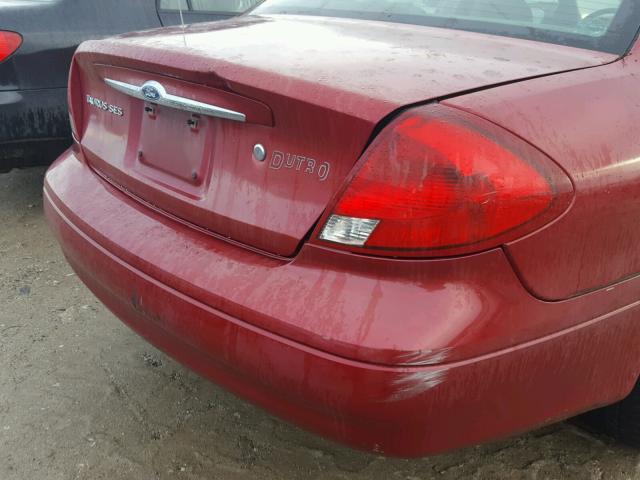 1FAFP552X2A221329 - 2002 FORD TAURUS SES MAROON photo 9