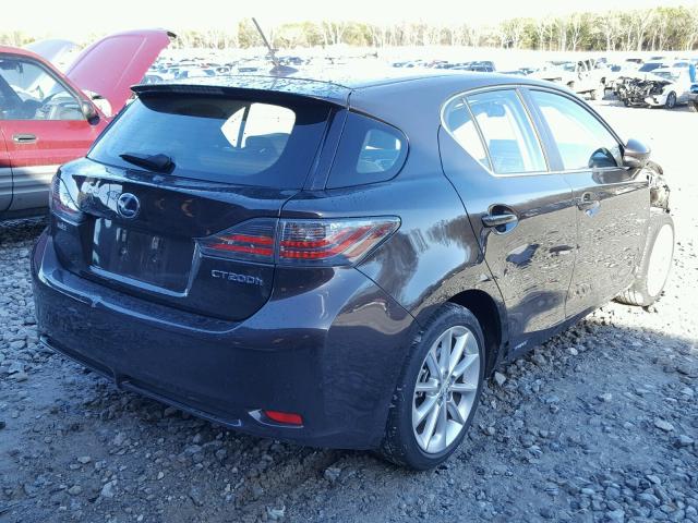 JTHKD5BH3B2027485 - 2011 LEXUS CT 200 BROWN photo 4