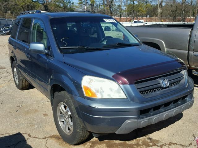 2HKYF18615H527460 - 2005 HONDA PILOT EXL BLUE photo 1