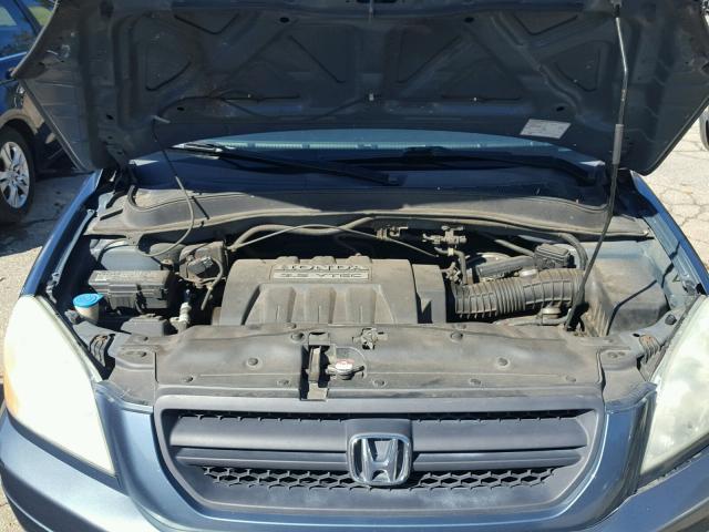 2HKYF18615H527460 - 2005 HONDA PILOT EXL BLUE photo 7