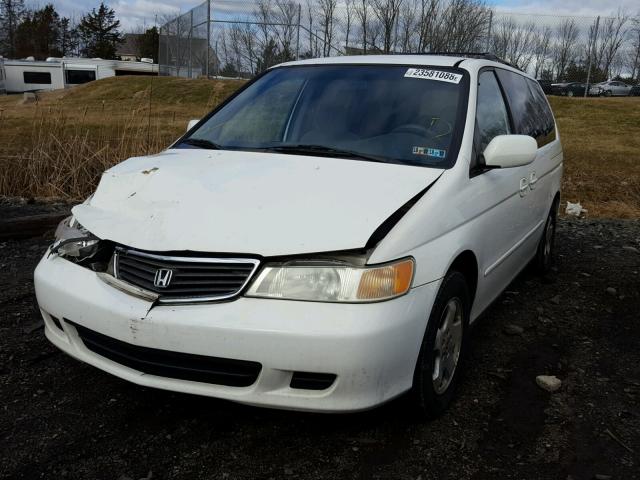 2HKRL186X1H520532 - 2001 HONDA ODYSSEY EX WHITE photo 2