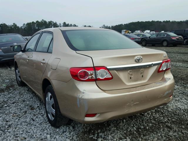 JTDBU4EE8B9127442 - 2011 TOYOTA COROLLA BA GOLD photo 3