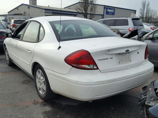 1FAFP53U07A193052 - 2007 FORD TAURUS SE WHITE photo 3