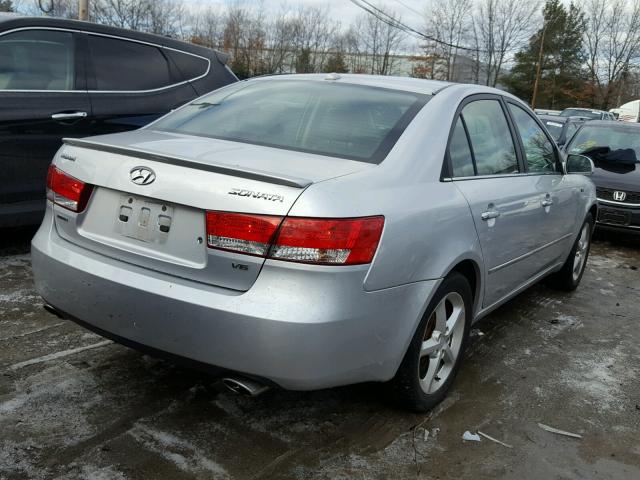 5NPEU46F47H268270 - 2007 HYUNDAI SONATA SE SILVER photo 4