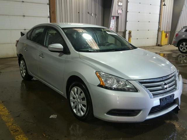 3N1AB7AP8EY216763 - 2014 NISSAN SENTRA S SILVER photo 1