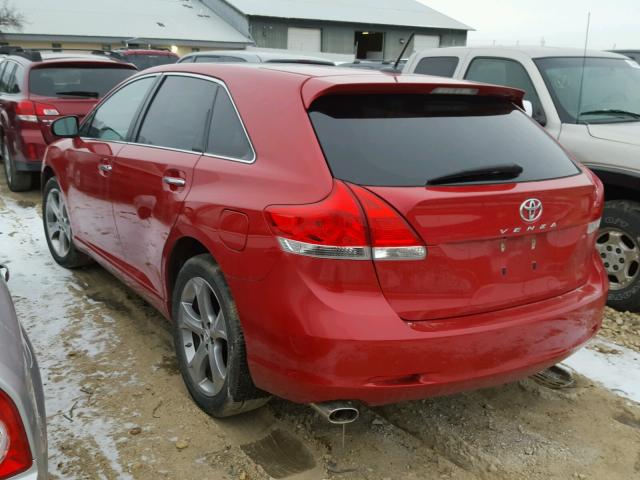 4T3ZK11A39U014577 - 2009 TOYOTA VENZA BASE RED photo 3