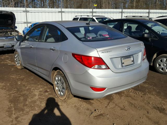 KMHCT4AE1FU859181 - 2015 HYUNDAI ACCENT GLS SILVER photo 3