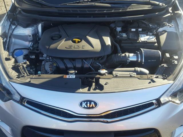 KNAFX6A85E5174425 - 2014 KIA FORTE EX SILVER photo 7