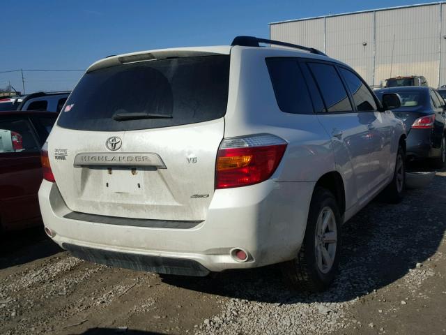 JTEES41A882043995 - 2008 TOYOTA HIGHLANDER WHITE photo 4