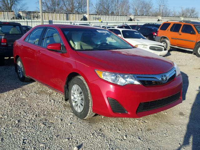 4T1BF1FK7CU595654 - 2012 TOYOTA CAMRY BASE RED photo 1