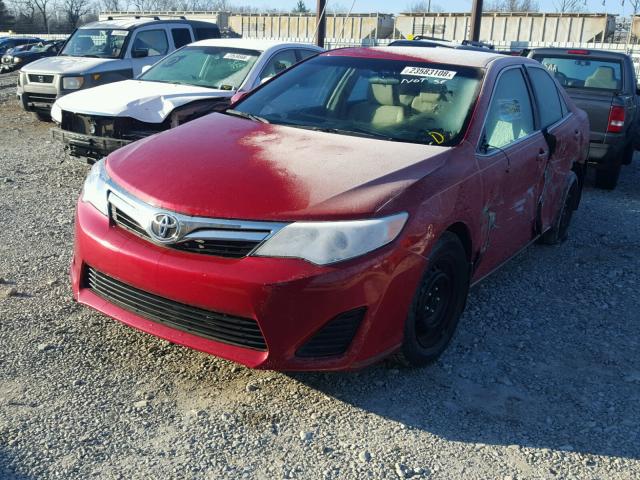 4T1BF1FK7CU595654 - 2012 TOYOTA CAMRY BASE RED photo 2