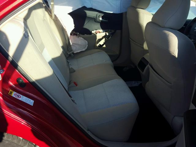 4T1BF1FK7CU595654 - 2012 TOYOTA CAMRY BASE RED photo 6