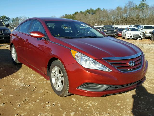 5NPEB4AC7EH948194 - 2014 HYUNDAI SONATA GLS RED photo 1