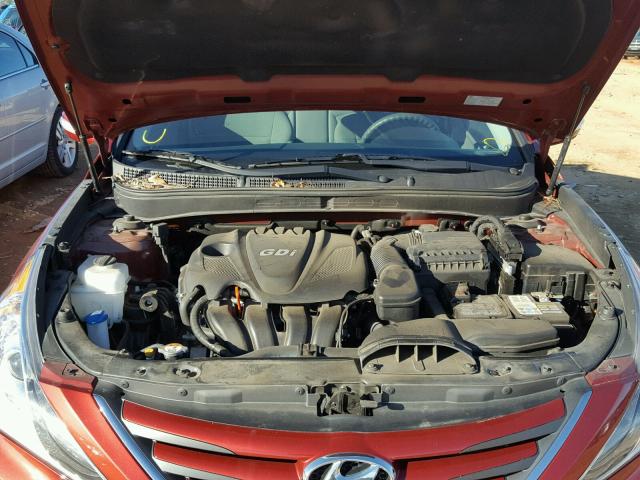 5NPEB4AC7EH948194 - 2014 HYUNDAI SONATA GLS RED photo 7