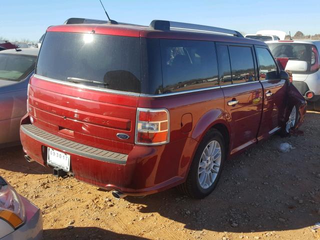 2FMGK5C8XJBA04110 - 2018 FORD FLEX SEL RED photo 4